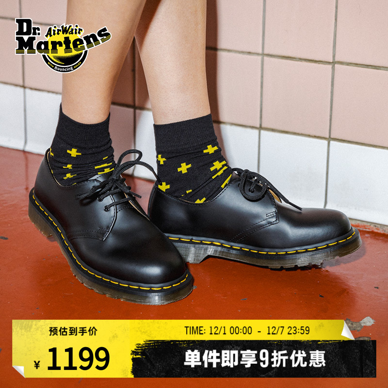 系带春秋百搭马汀皮鞋