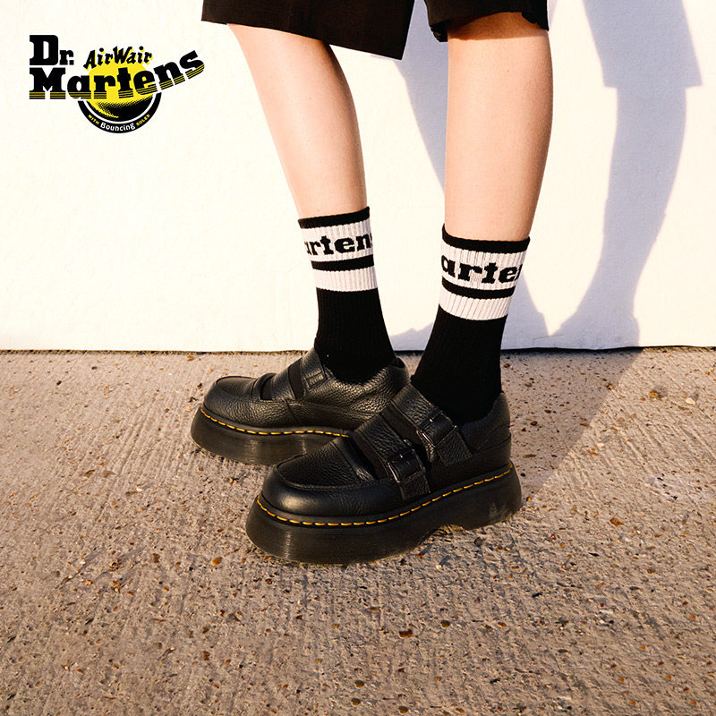 Dr.Martens马丁博士Buzz MJ女秋季百搭通勤搭扣厚底