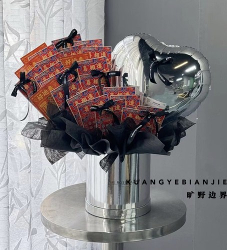 DIY有钱花彩票刮刮卡创意抱抱桶包装材料是男生女生生日礼物