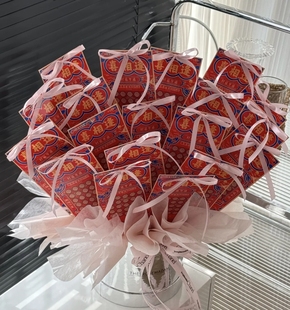 DIY有钱花彩票刮刮卡创意抱抱桶包装材料是男生女生生日礼物