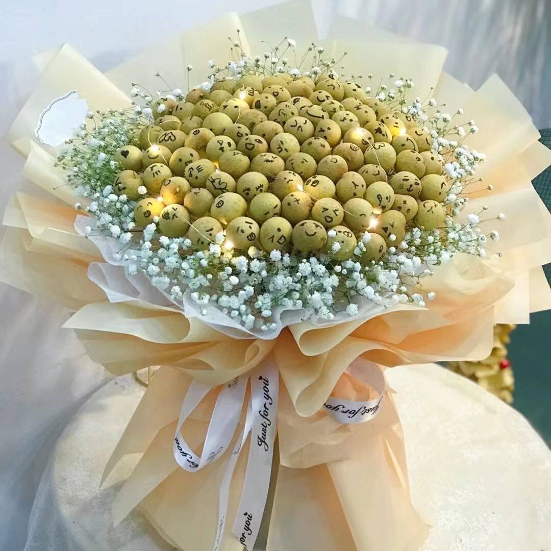 创意水果花束荔枝车厘子草莓diy包装纸材料包套装送女友生日礼物
