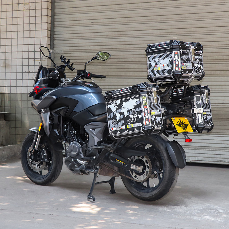 生林铝合金三箱适用于摩托车赛科龙rx sr650cyclone三箱专用边箱