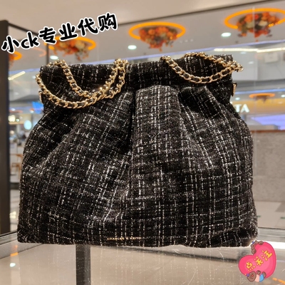 CHARLESKEITH 25春新品小CK2-40671449-2粗呢花托特包流浪包女包