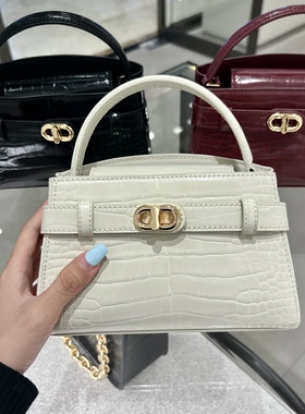 CHARLES&KEITH春夏女包CK2-50270880-1单肩手提鳄鱼纹凯莉包婚包