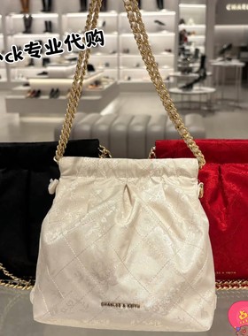 CHARLES＆KEITH新款小CK2-60782562新年缎面印花小号流浪包双肩包