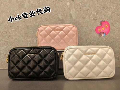 CHARLES&KEITH 25夏季新CK2-00151408菱格可调节链条单肩斜挎女包
