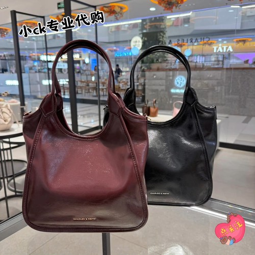 CHARLES&KEITH25秋季新款CK2-30782659轻便手提斜挎式托特包女包