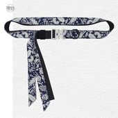 装 带嘻哈创意皮带 饰飘带腰果花布腰带男女士设计感小众潮年轻人裤