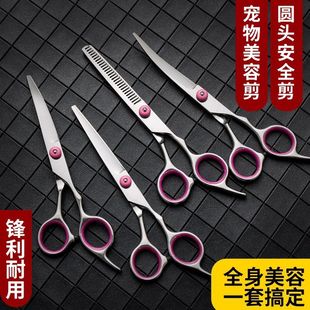 泰迪专业剪刀狗毛弯剪牙剪直剪女士 宠物美容狗狗剪毛神器工具套装