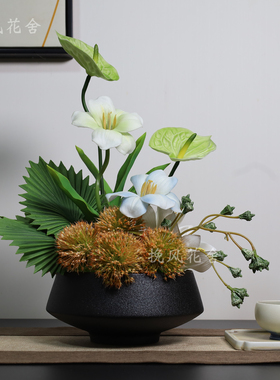 餐桌花艺摆件桌花仿真花