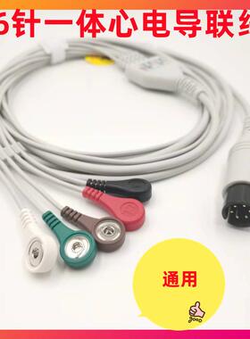 适用湖南瑞博PM-9000A 9000A+ 9000GTA心电监护仪配件5导联连接线