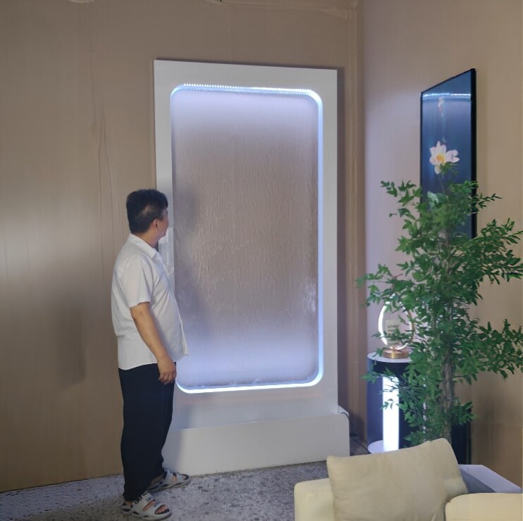 【流水瀑布】婚庆，办公室水幕墙流水屏风隔断玄关轻奢简约