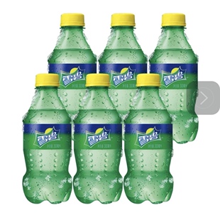 柠檬味汽水碳酸饮料快乐水 便携可口可乐出品夏季 雪碧300ml 小瓶装