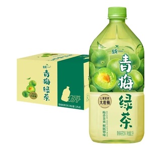 统一青梅绿茶1L 解腻梅香茶爽 8瓶1000毫升ml茶饮料畅饮大瓶装