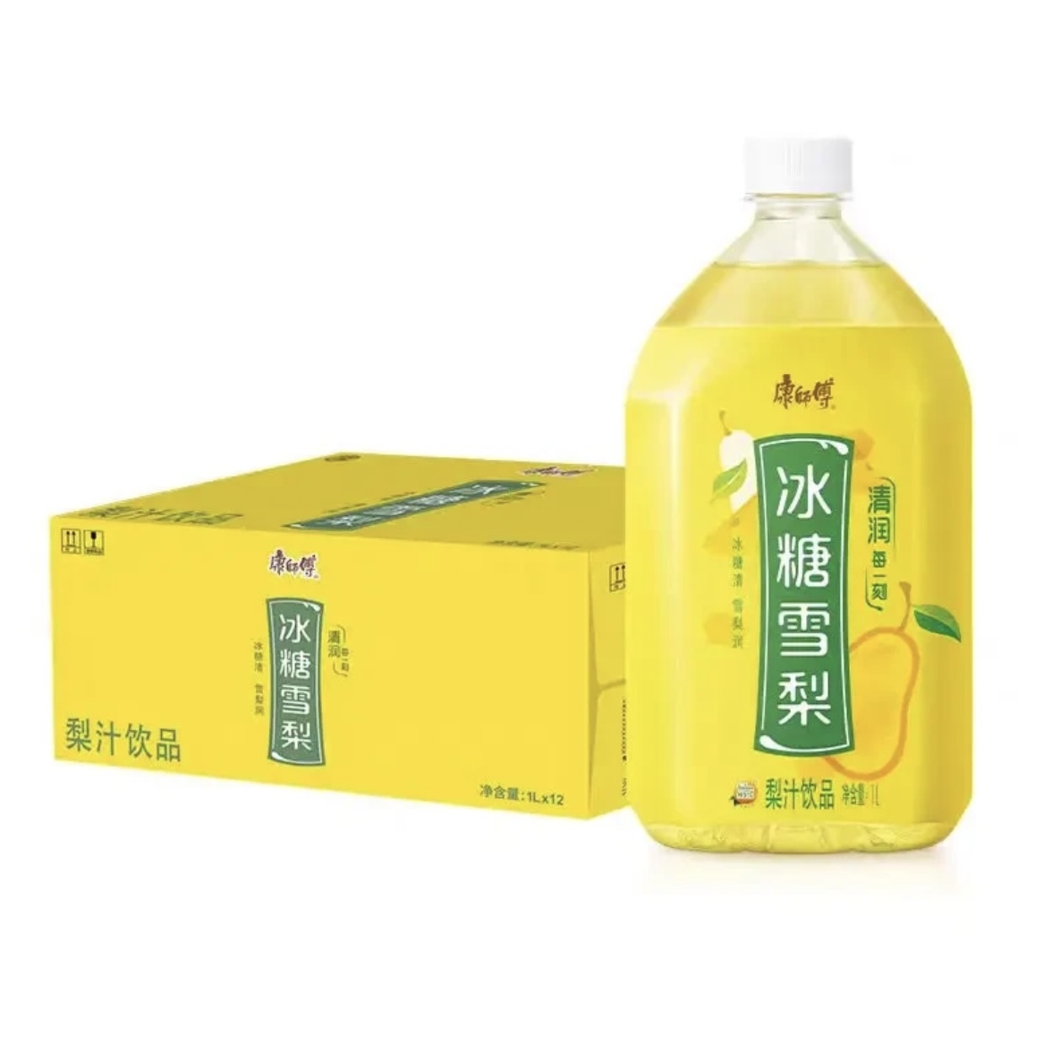 康师傅冰糖雪梨瓶整箱包装随机烤梨润精心熬制果汁饮料1升装大瓶