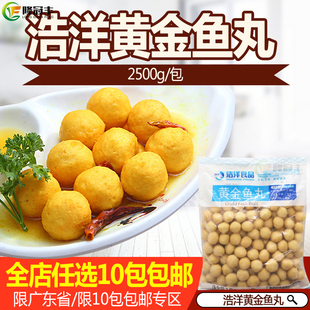 浩洋黄金鱼蛋5斤装冷冻鱼丸香港鱼蛋不配咖喱酱火锅肉丸关东煮