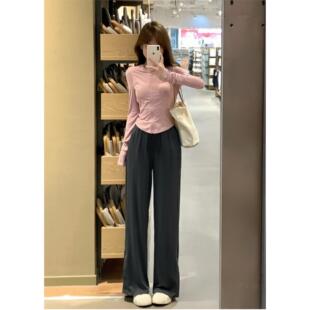 瑜伽服鱼骨冰丝防晒衣休闲 运动服套装女夏季修身显瘦小个子两件