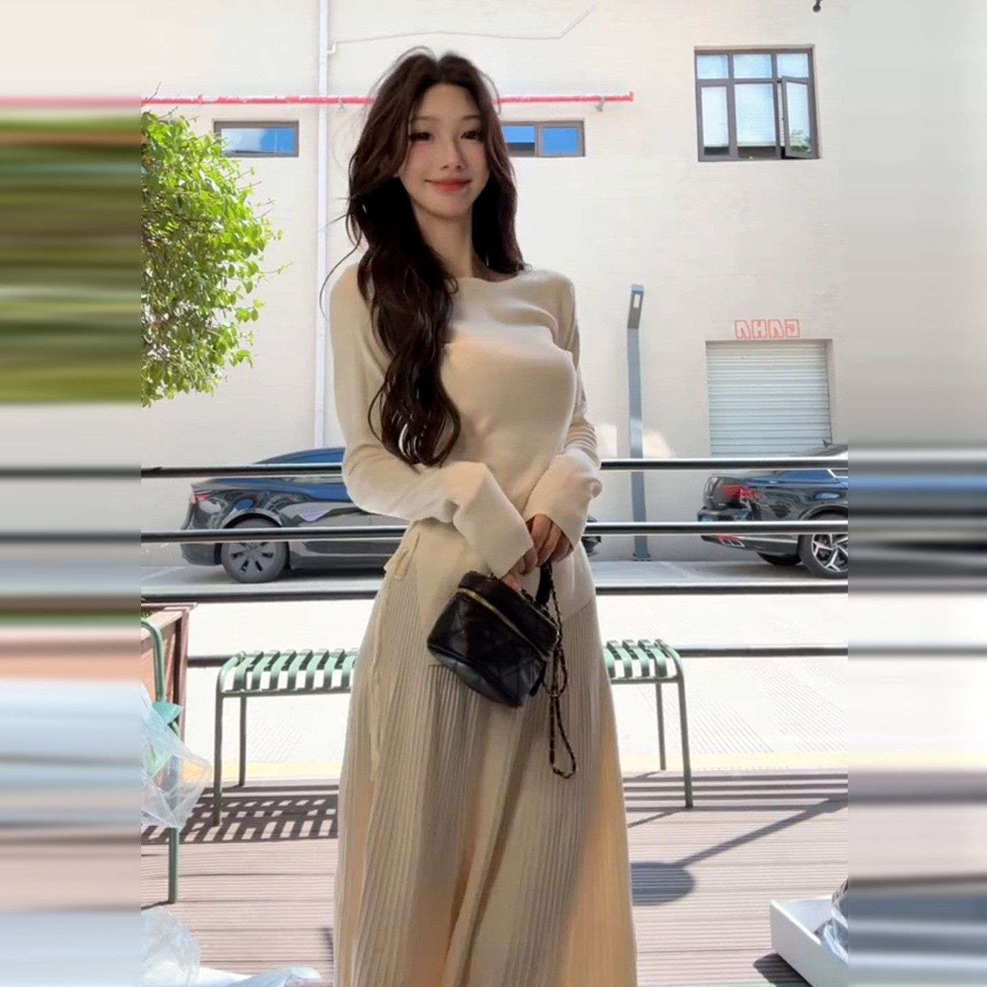 2026新款法式气质针织套装连衣裙子女春夏季慵懒风高级感收腰长裙