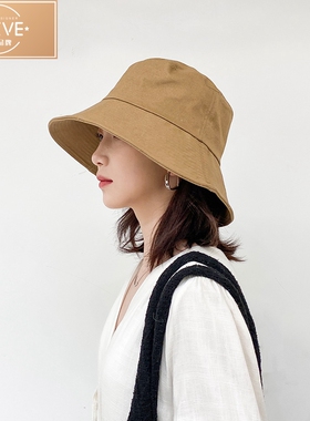 2026新款渔夫帽遮脸帽女韩版纯色遮阳帽日系夏季可调节防晒帽女