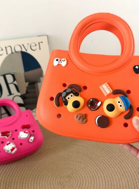 手提包女 2025新款迷你EVA沙滩小方包时尚贝壳手拎包DIY洞洞