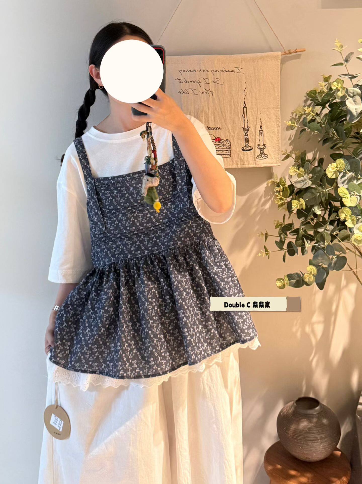 日系森系碎花吊带背心女夏季新款宽松显瘦百搭无袖上衣