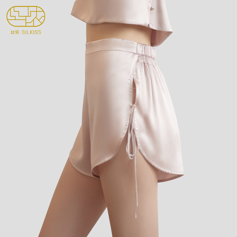 Silkiss/絲侬真絲睡褲女短褲寬松褲側開叉系繩短褲荷夕桑蠶絲在類目 女士內衣/男士內衣/家居服, 睡褲/家居褲中 - 來自Buy2taobao.com提供專業的淘寶代購服務