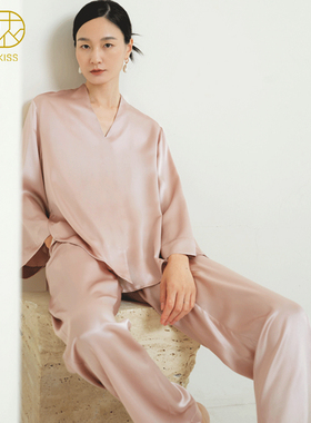 简姝』丝侬真丝桑蚕丝睡衣女款高级感中式丝绸家居服女士秋冬礼盒