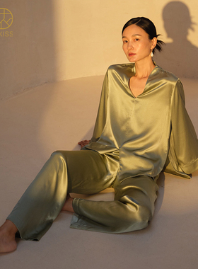 明星同款』丝侬真丝睡衣女套装高端高级丝绸桑蚕丝家居服女款礼物