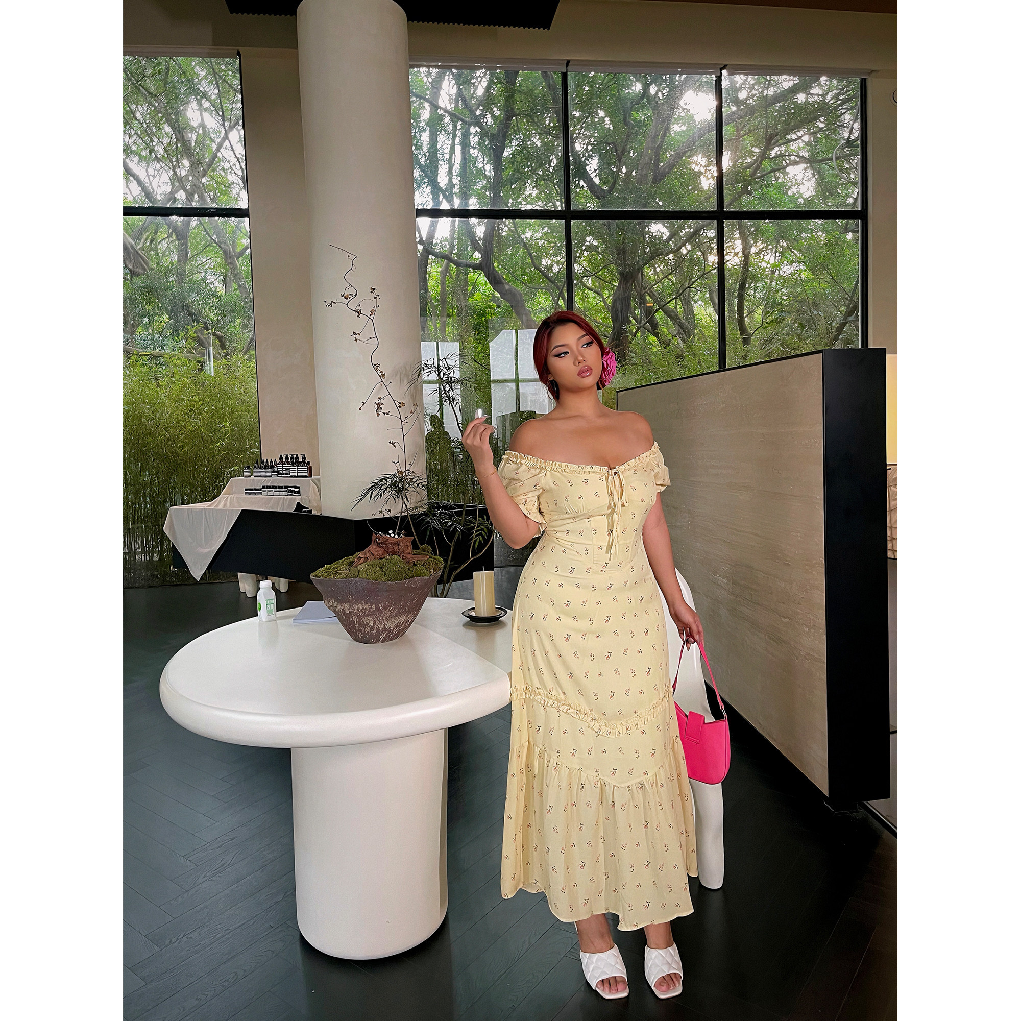 楠哥微胖甜辣碎花连衣裙女2024夏新款大码胖mm收腰遮肉显瘦长裙子,女装/女士精品,连衣裙,淘宝优惠券,粉丝福利购,淘宝优惠卷