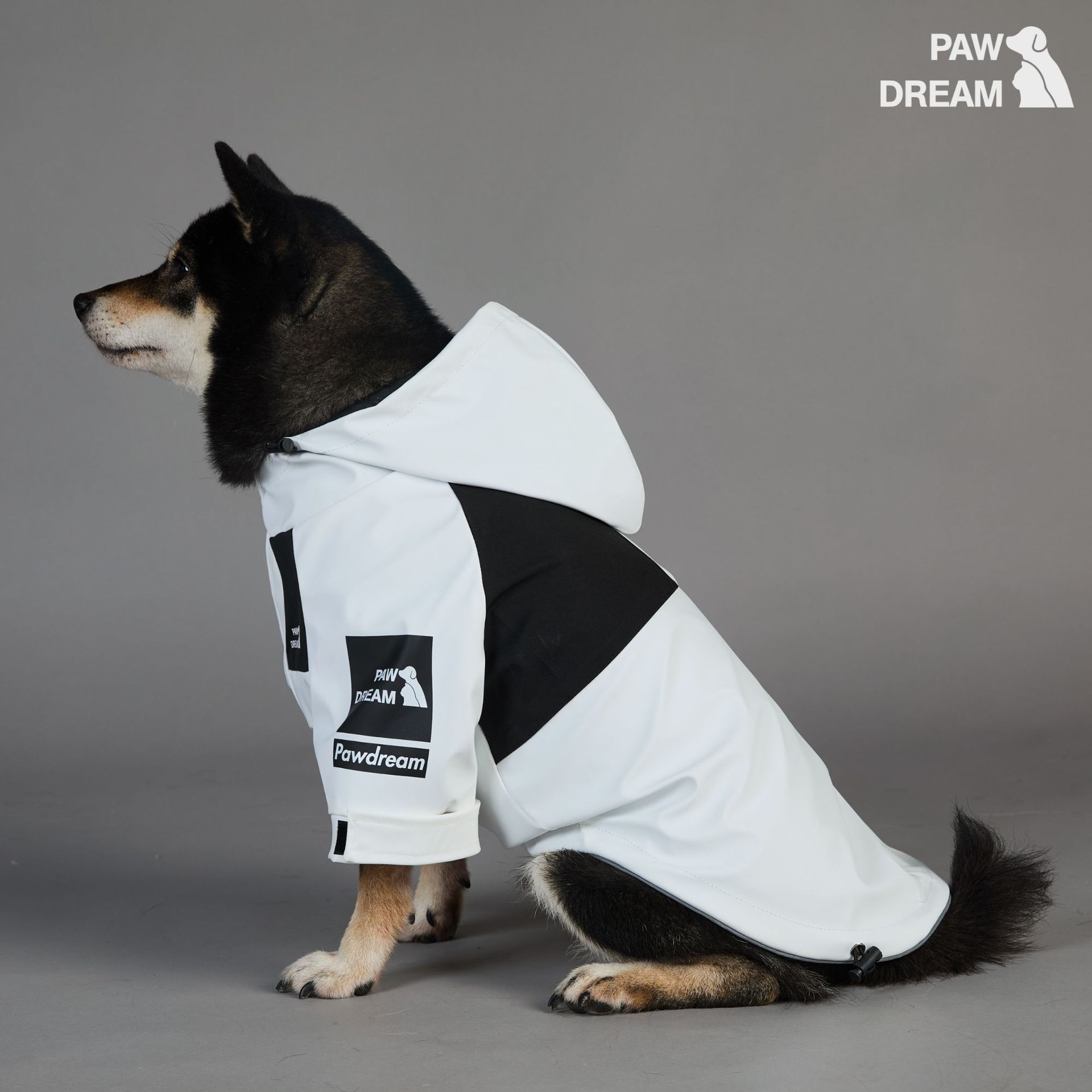 PAW DREAM潮牌防风防雨北面狗狗大型犬雨衣 狗狗宠物冲锋衣