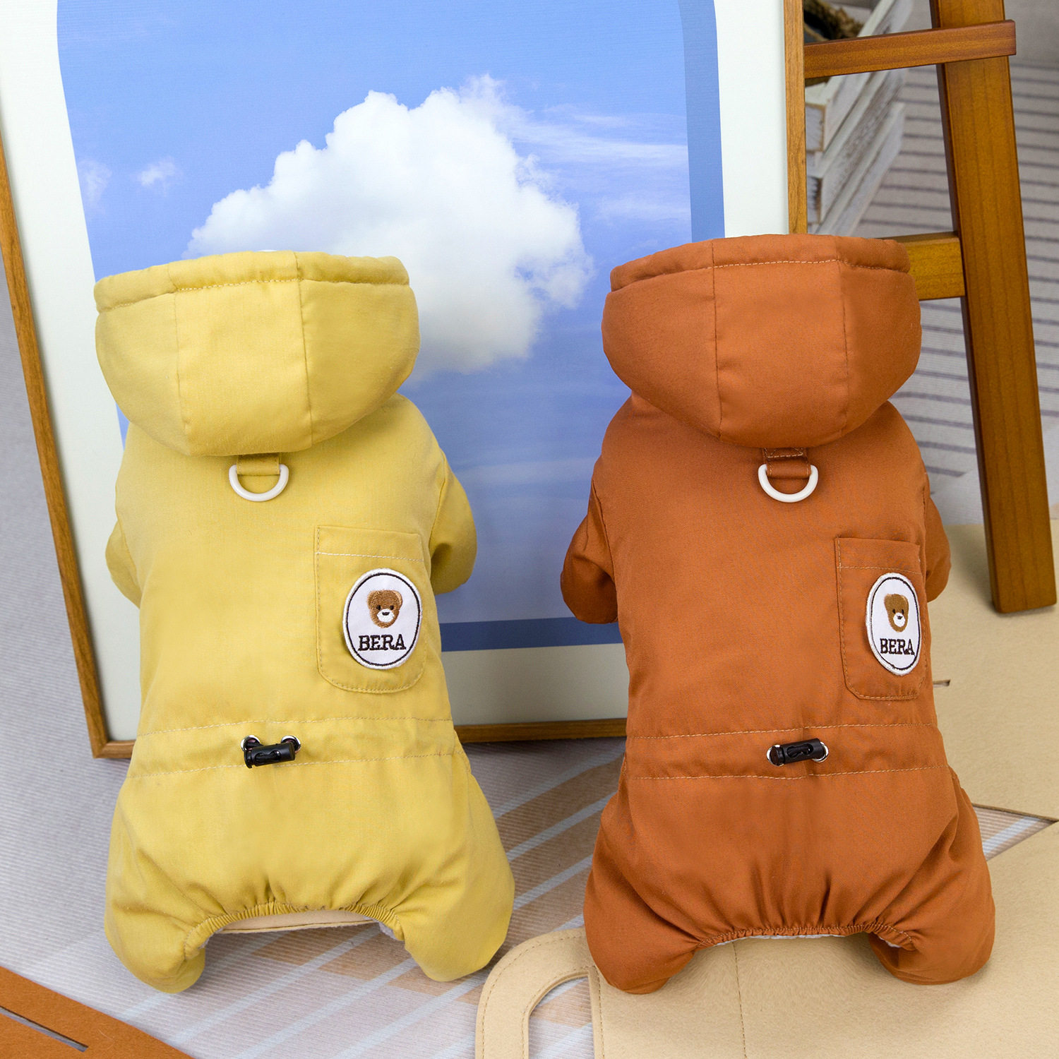 宠物衣服宠物狗狗四腿棉衣秋冬新款宠物服装24学院四腿棉衣
