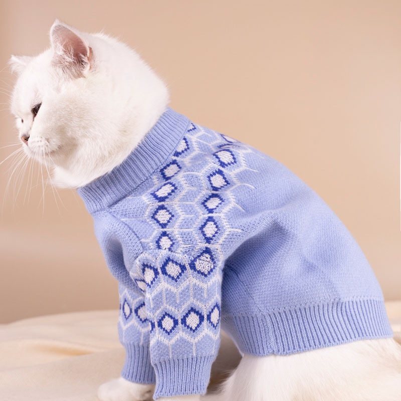 宠物衣服秋冬狗狗衣服小型犬小猫衣服服装猫毛衣跨境费尔岛代发