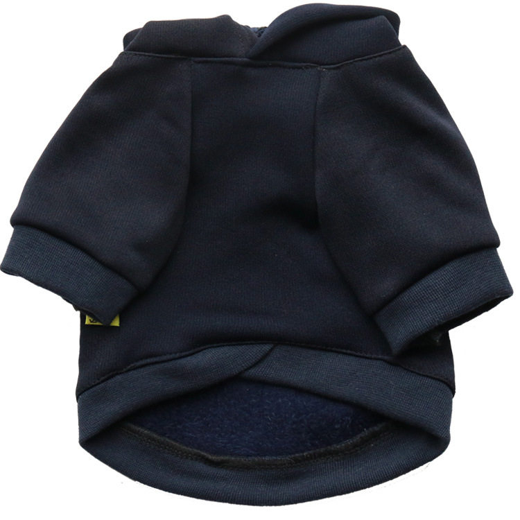 工厂宠物服饰狗狗猫咪用品批发保安抓绒布带帽泰迪贵宾卫衣秋冬款
