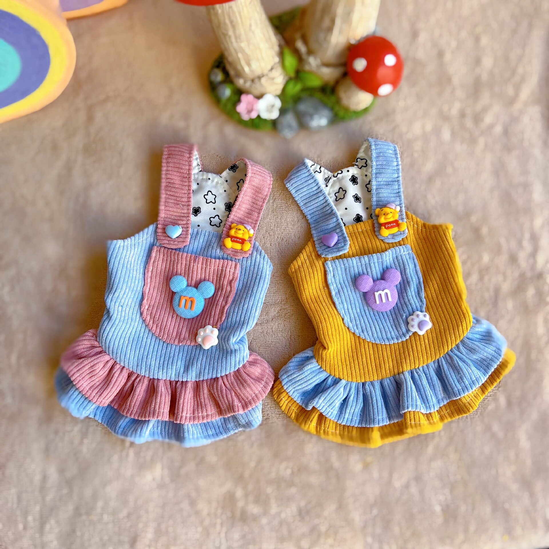 宠物衣服狗狗灯芯绒背带裙中小型犬马尔济斯博美西施可爱约克夏