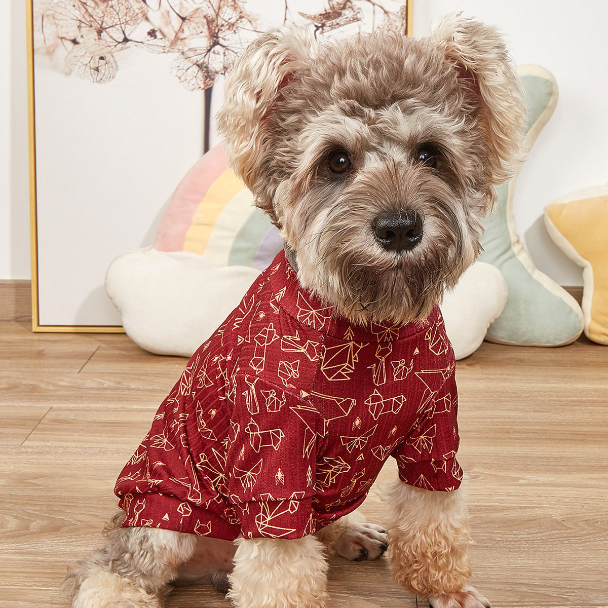 狗狗衣服新款几何印花猫猫服装厂家批发跨境货源ins风宠物衣服