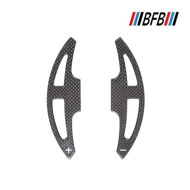 适用宝马E92M3/1M/X5MX6M改装Autotecknic碳纤平纹方向盘换挡拨片