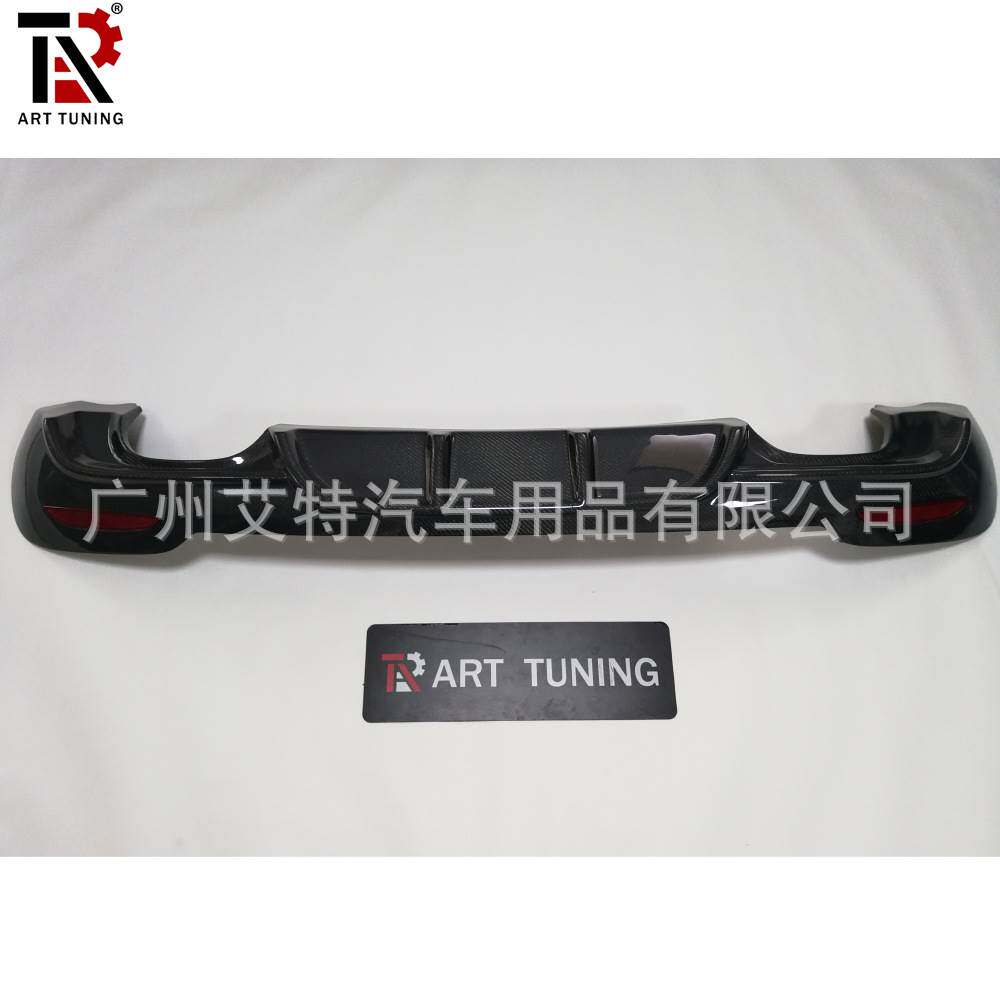 适用于宝马3系GT F34 改装碳纤维MP款后唇双边双出后扰流