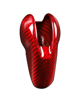 适用于保时捷卡宴Macan红色碳纤维排挡头档把头汽车内饰改装配件