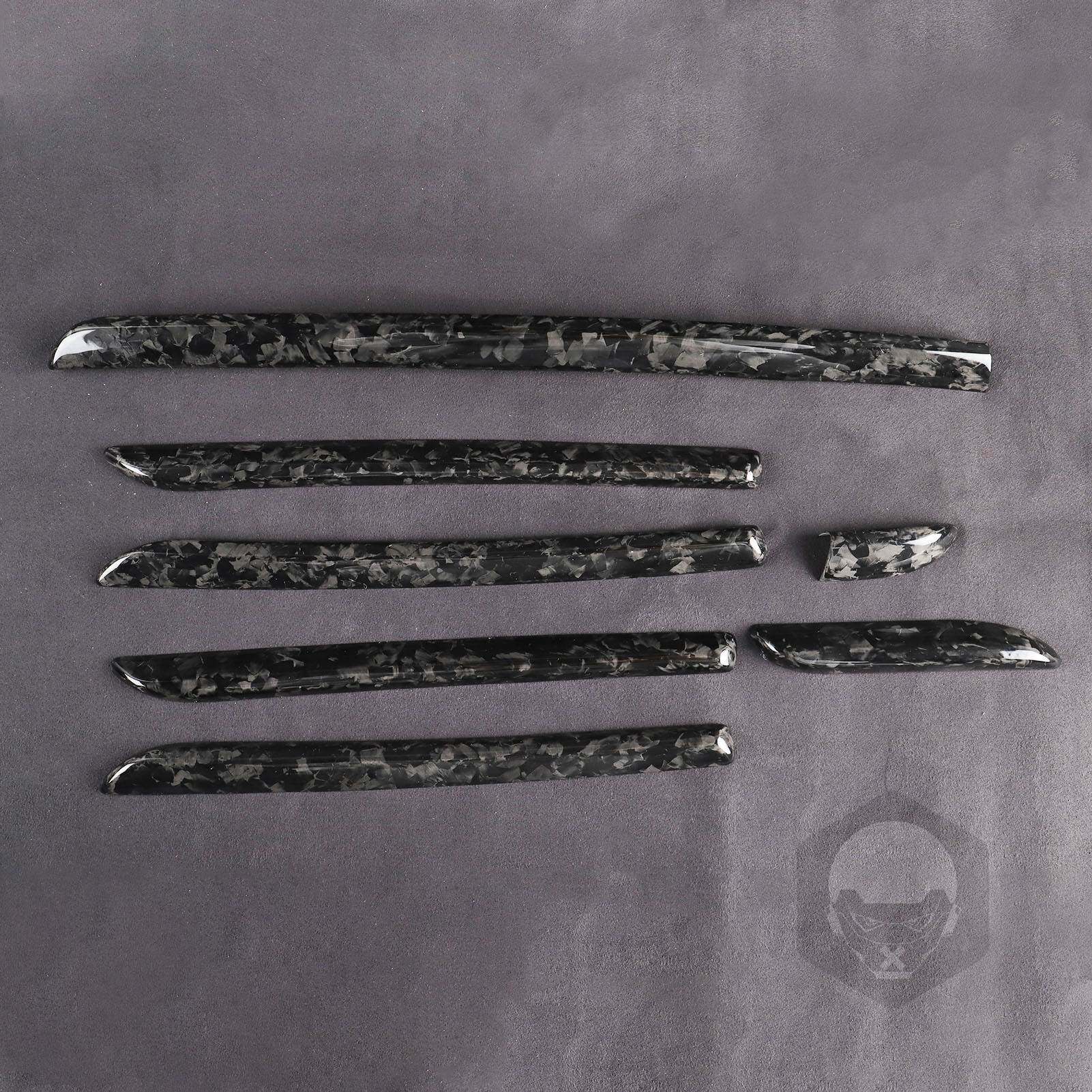 适用奥迪A3(14-20)款中控面板车门饰条锻造碳纤维汽车内饰改装S3
