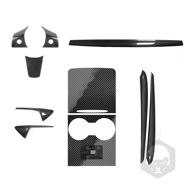 碳纤维中控面板饰条叶子套