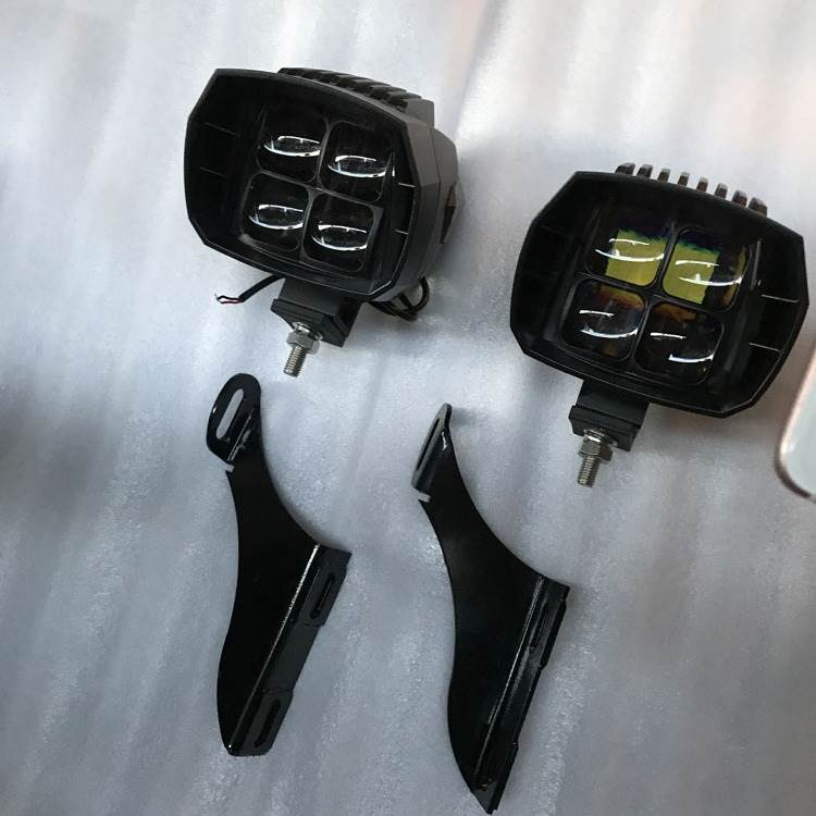 适用09-14福特猛禽F150机盖射灯支架A柱高亮LED辅助灯两侧机盖灯