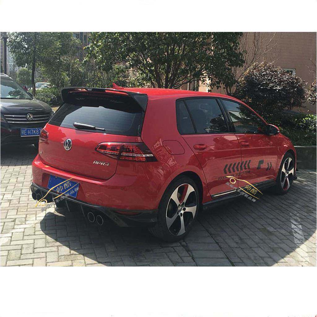 适用于大众高尔夫7GTI oettinger款改装碳纤维后唇四出后下巴尾唇