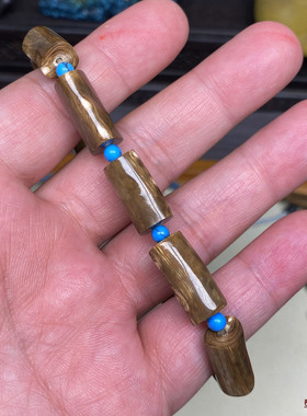 天然保真金珊瑚桶珠手串手把件