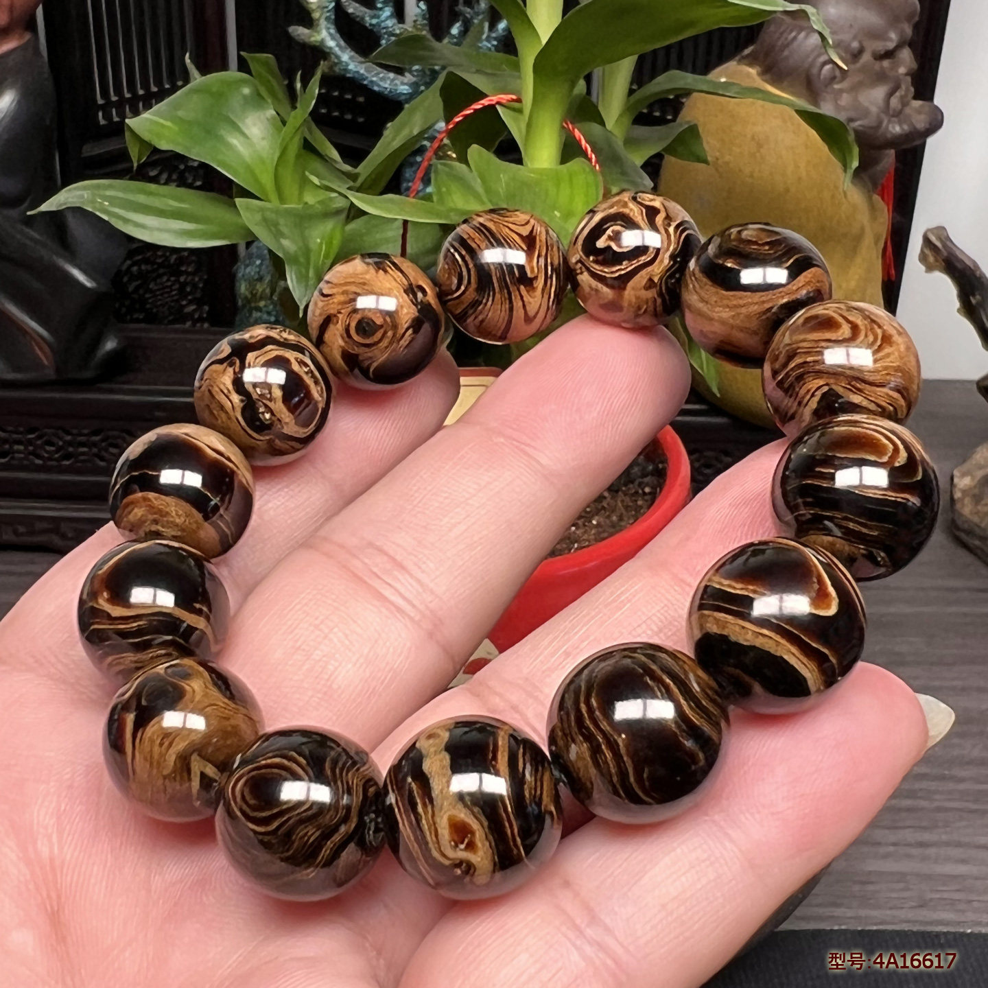 保真天然海柳16mm佛珠手串