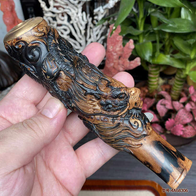 海柳雕刻粗中细三用烟嘴爱柳艺