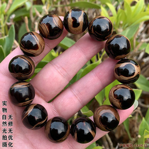佛珠男女情侣收藏级1.8cm山水纹