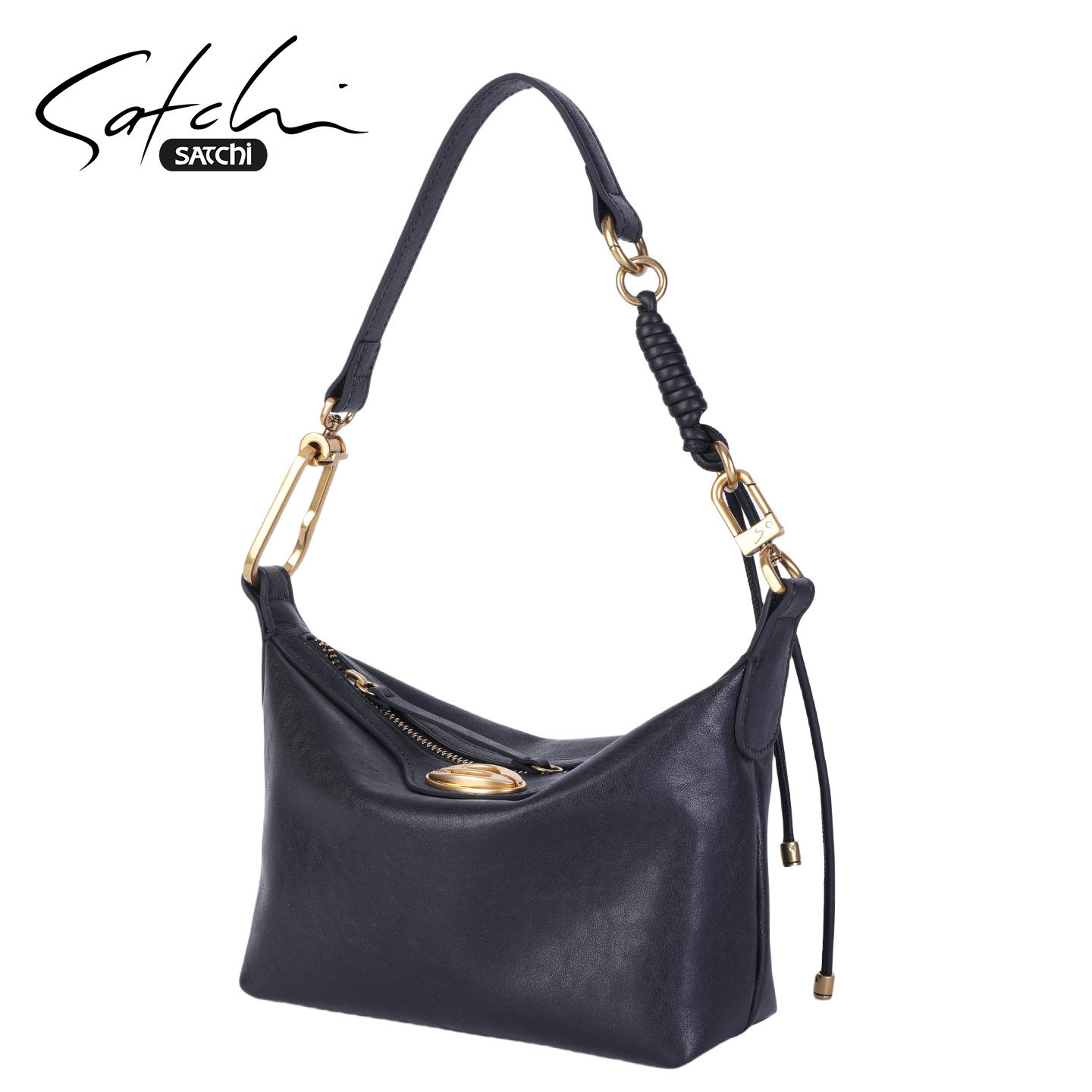 沙驰高级感手提真皮单肩斜挎包