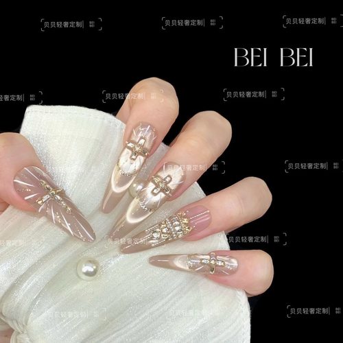 【圣光神启】纯手工高定猫眼手工穿戴甲气质美甲百搭仙女款