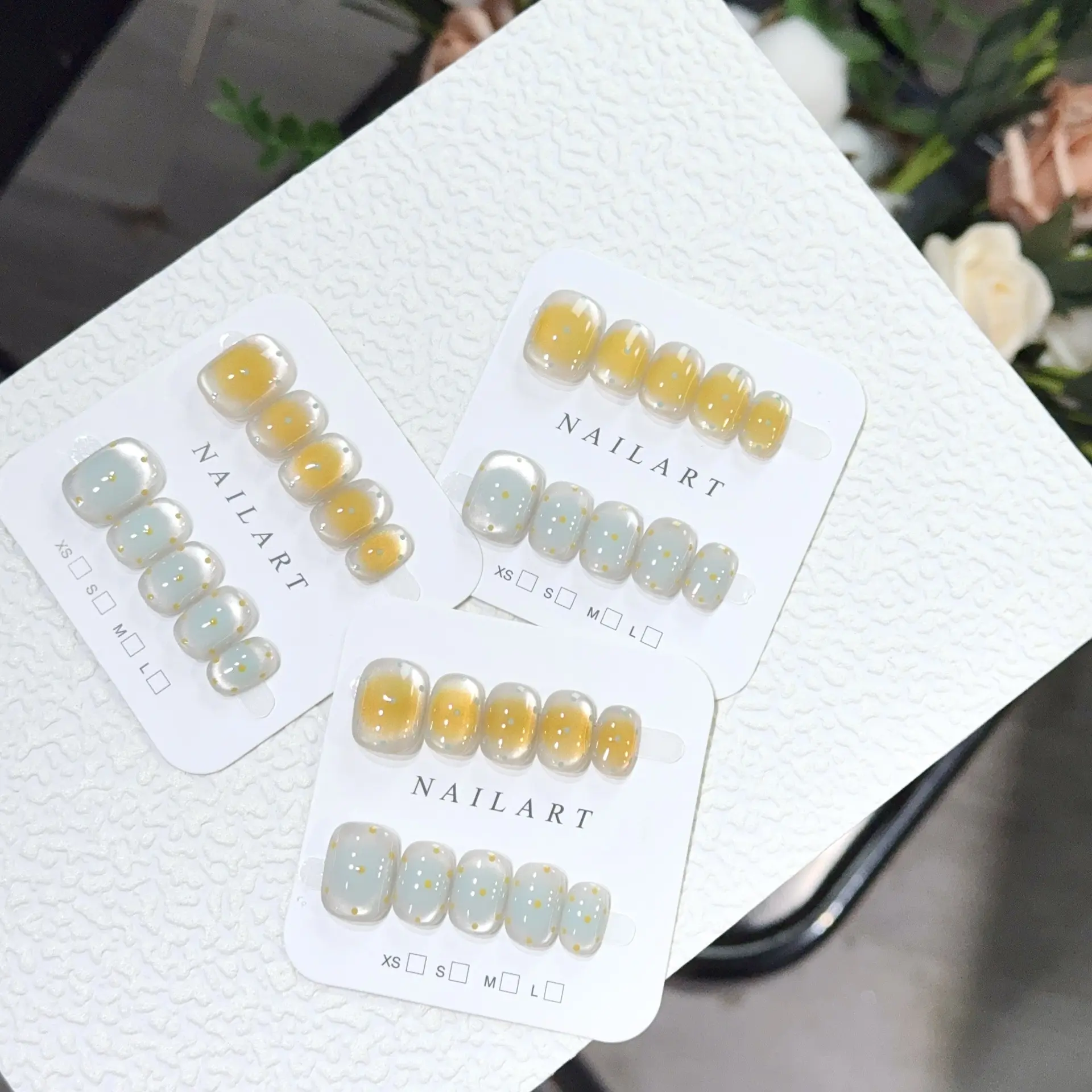 【海盐芝士】AB款 海盐芝士小饼干可露丽波点轻奢纯手工穿戴甲