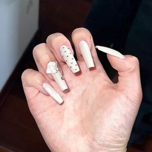 简爱 美甲手工高级甲片纯色欧美可拆卸贴片指甲 网红穿戴甲新款